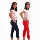 Pamkids Trendy Twins: 2-Pack Girls' Leggings for Style and Comfort | Urban Chic Trendsetting Fashion Perfect for Playtime, Parties, and Everyday Elegance!